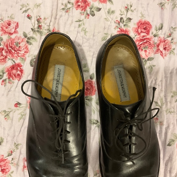 Johnston & Murphy 24 08635 Size 12 B Black Oxford Leather Hyde Park II Cap-Toe main image 6